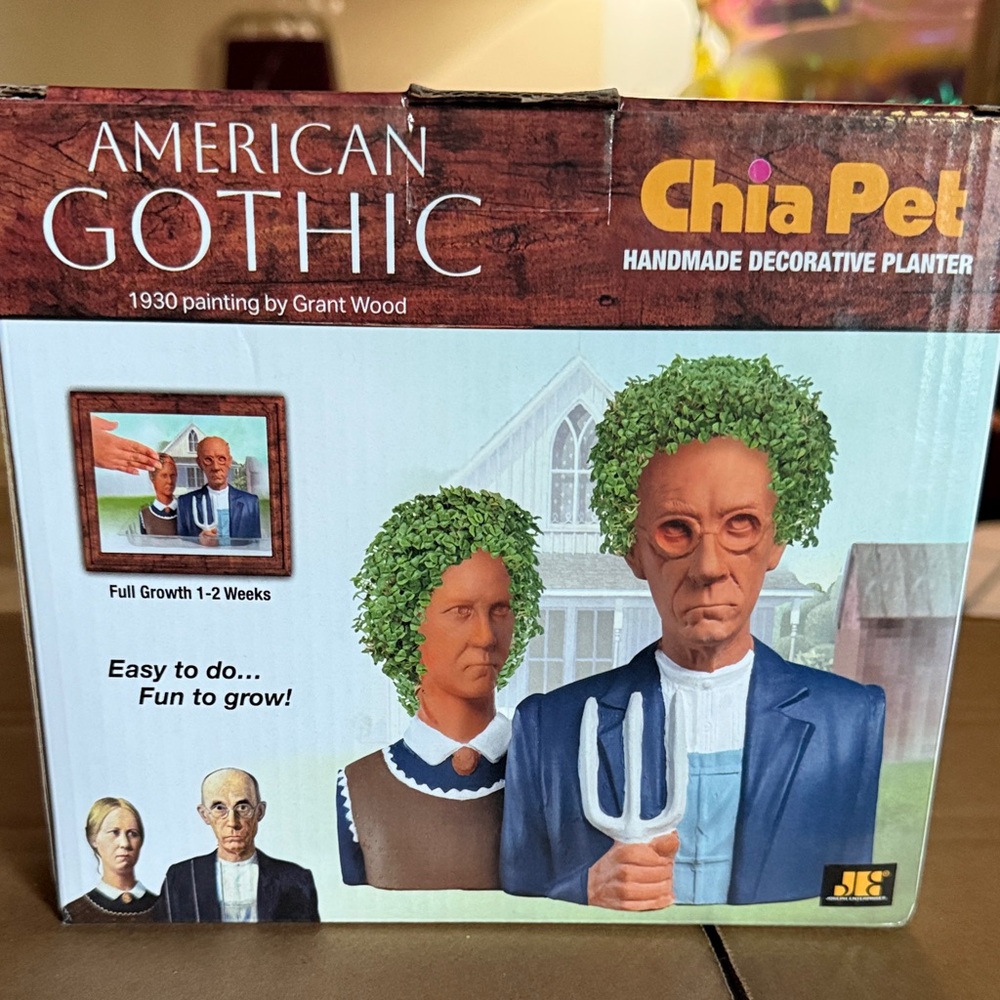 Chia Pet American Gothic Planter